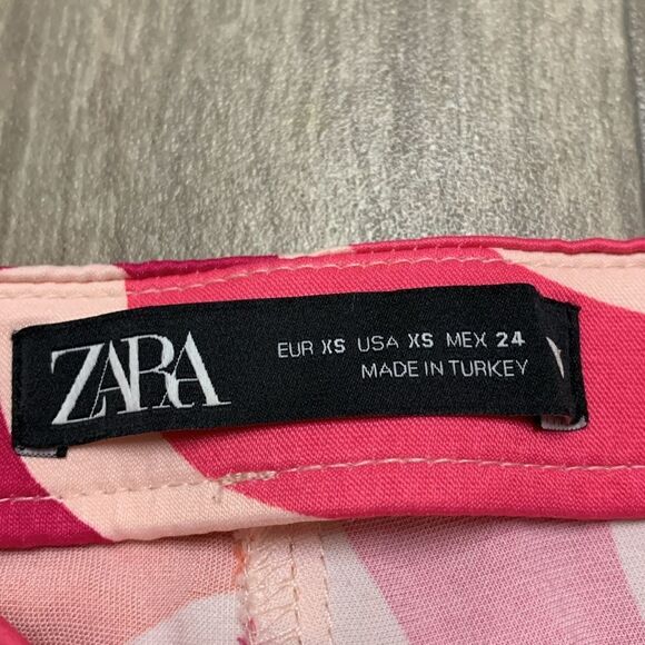 Womens Zara Groovy Party‎ Flare Satin Soul Train  Drawstring Retro Pants - Picture 6 of 8